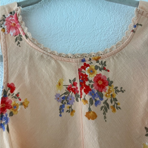 American Eagle Outfitters Peach Ruffled Tiered sleeveless Top Size M - Picture 5 of 11